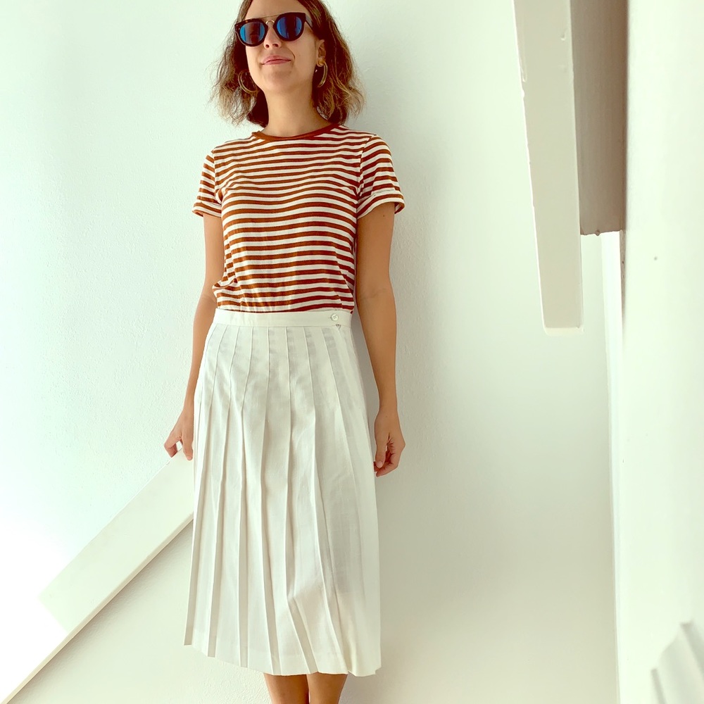 Vintage Midi Pleated Tennis Skirt